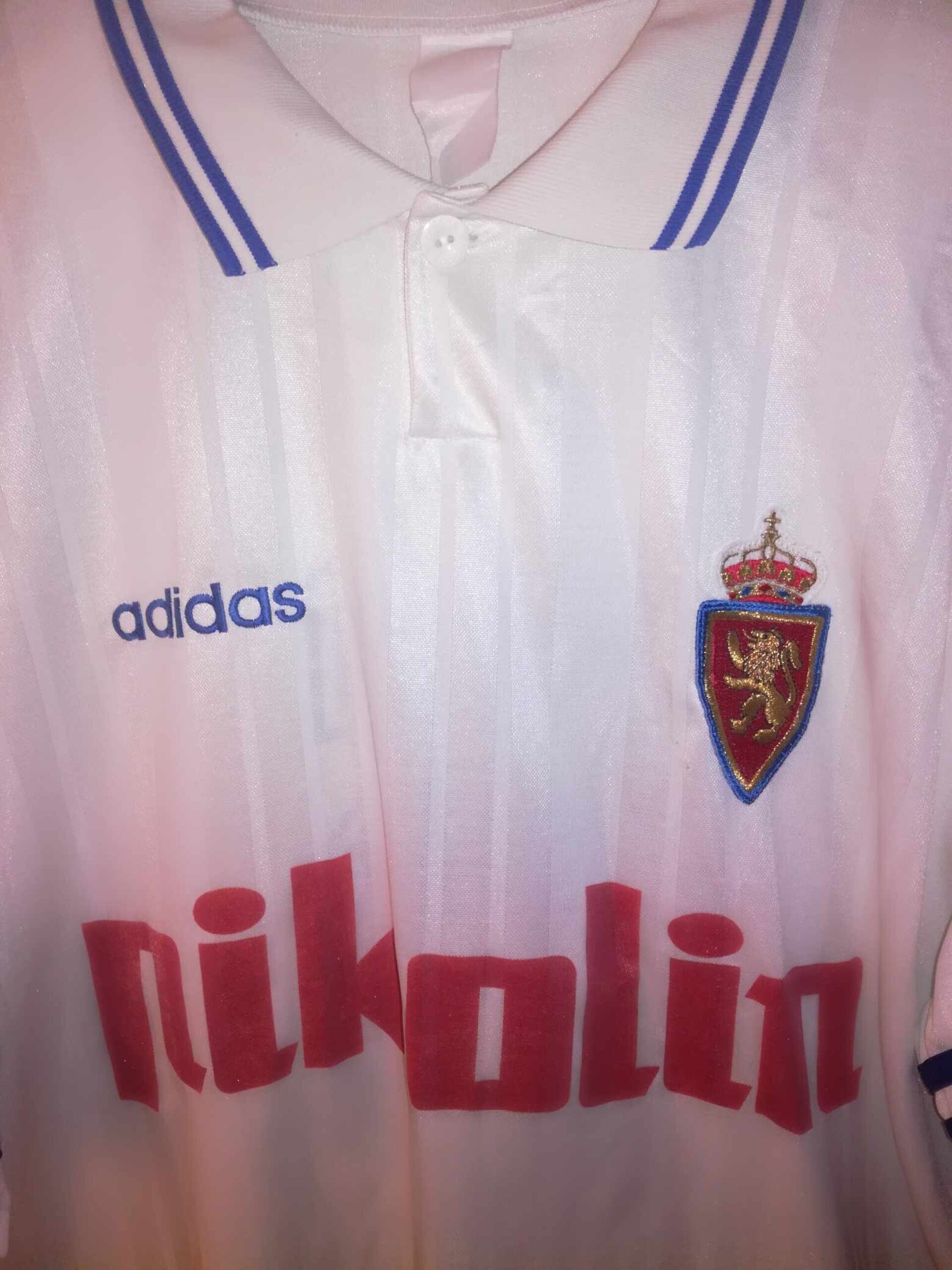 REAL ZARAGOZA 1995-1996 Sanjuan 5 Match Worn XL - 6