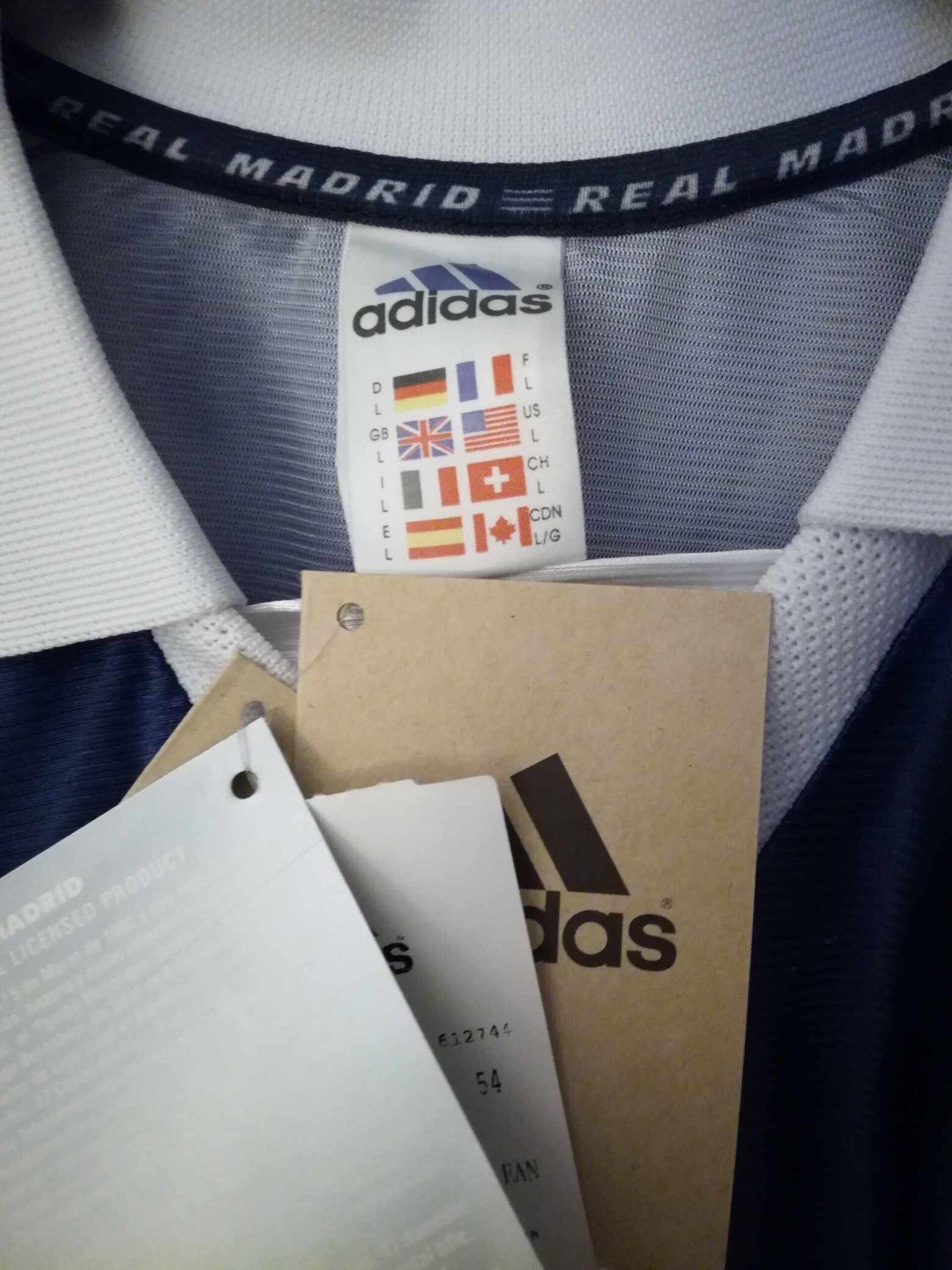 REAL MADRID 1998-1999 away BNWT L - 5