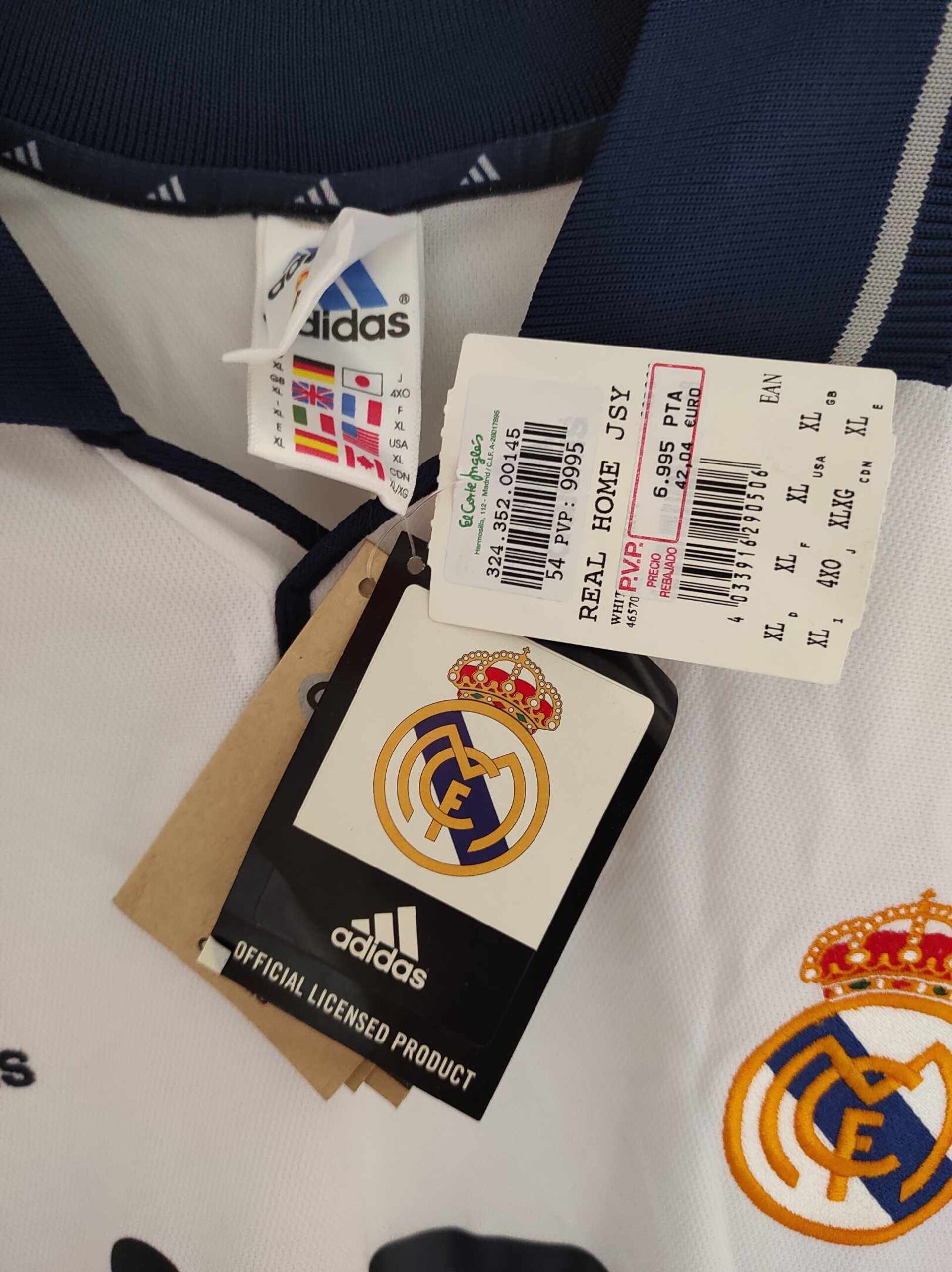 REAL MADRID 2000-2001 BNWT XL - 3