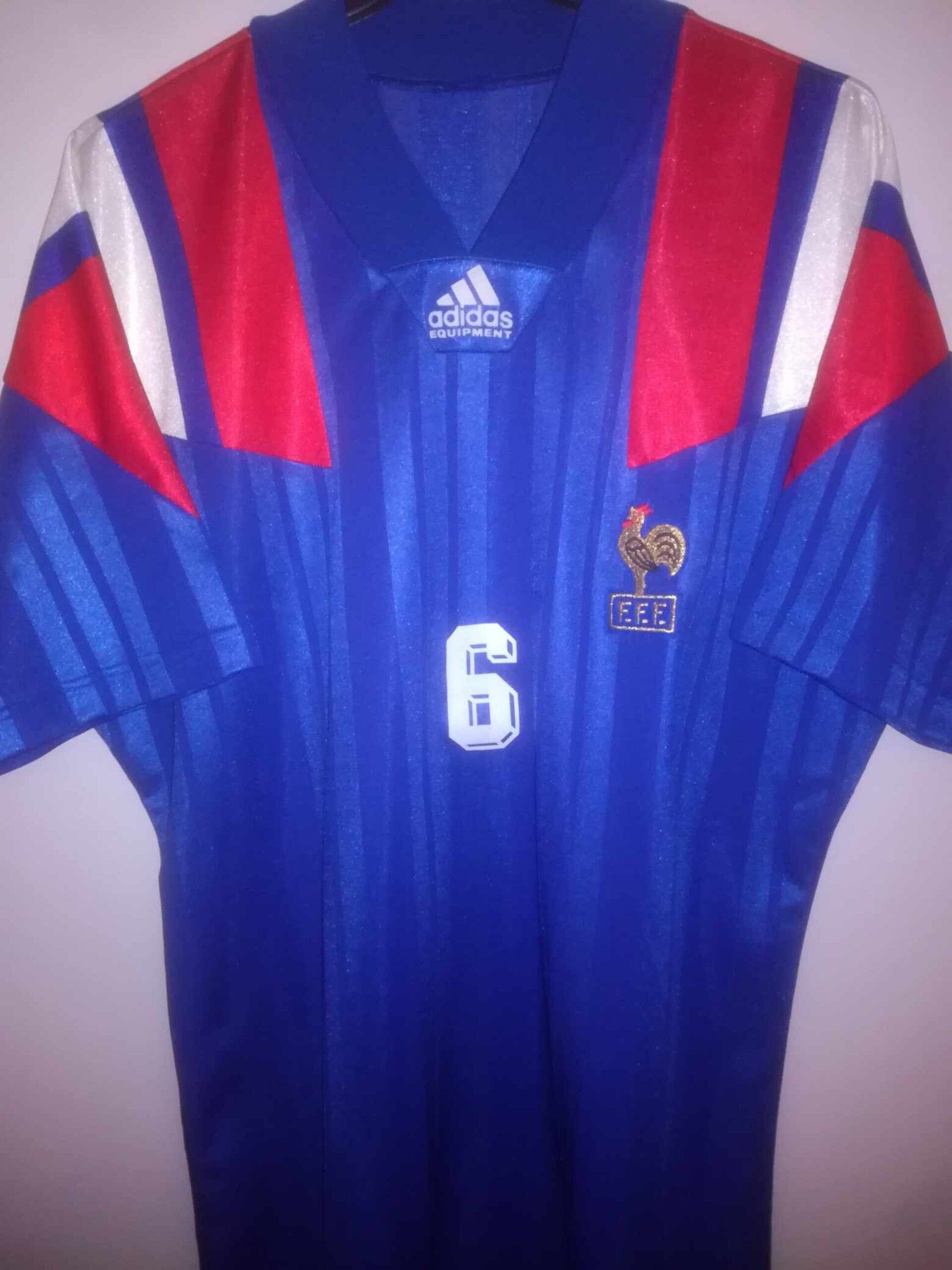 FRANCE 1992 EURO Match Worn number 6 XL - 2