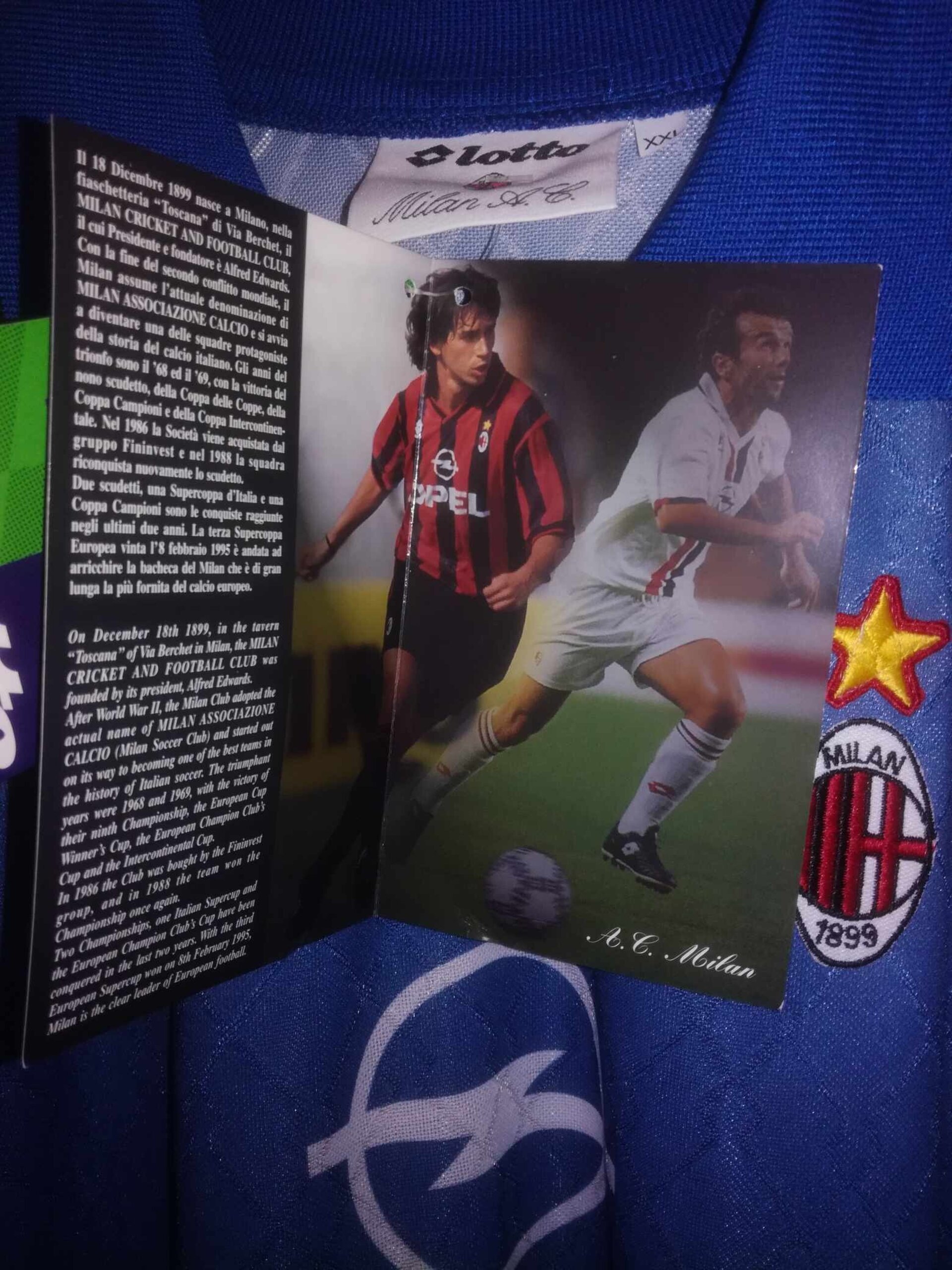 AC MILAN 1995-1996 BNWT XXL - 2