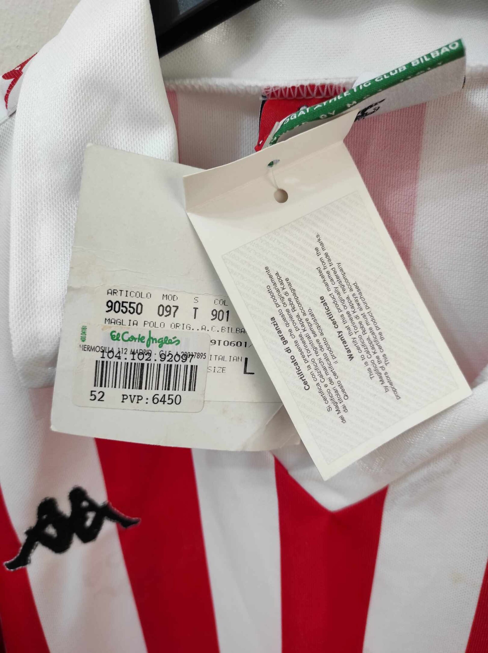 ATHLETIC CLUB BILBAO 1991-1992 BNWT L - 3