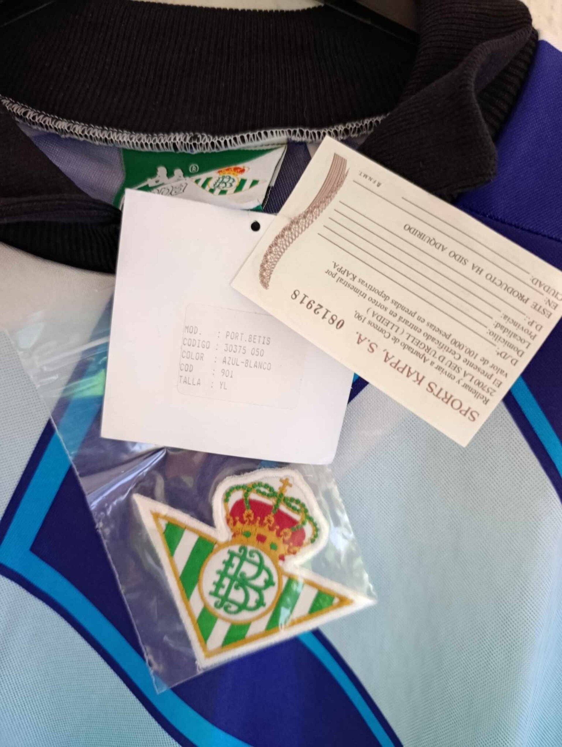 REAL BETIS 1995-1996 Goalkeeper BNWT Size YL - 3
