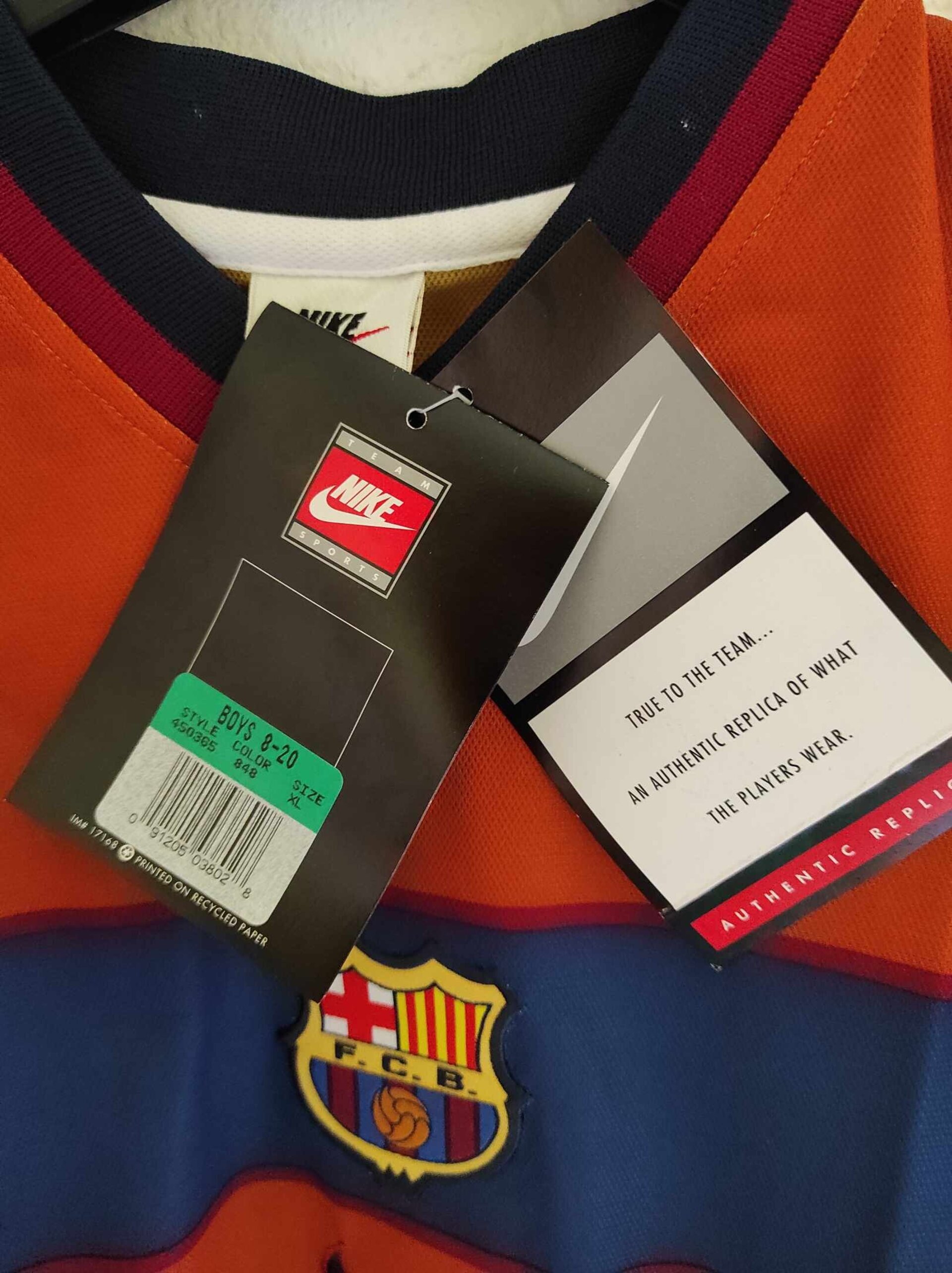 FC BARCELONA 1998-1999 away BNWT XL Kids (like S) - 3