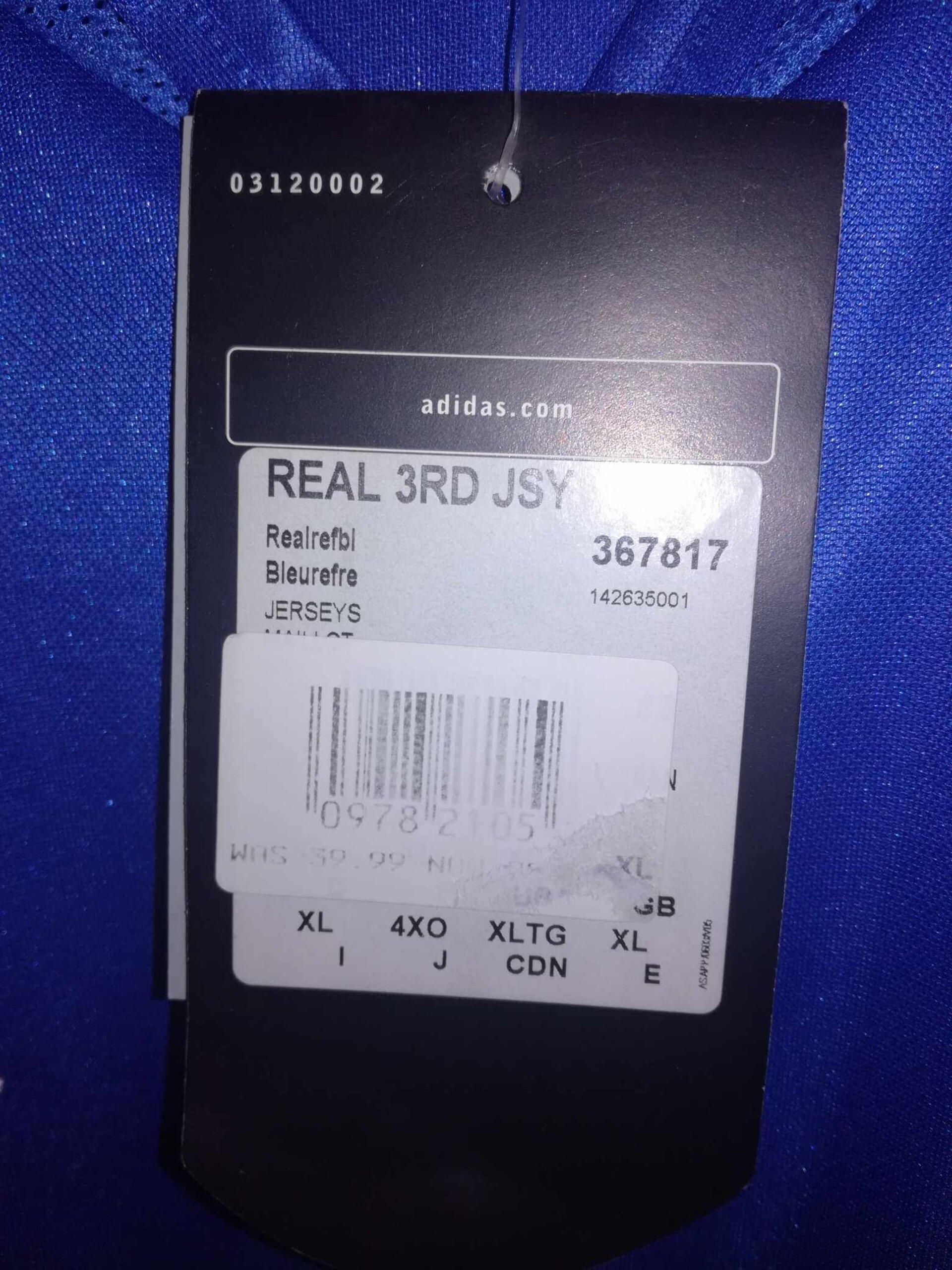 REAL MADRID 2004-2005 BNWT third XL - 4