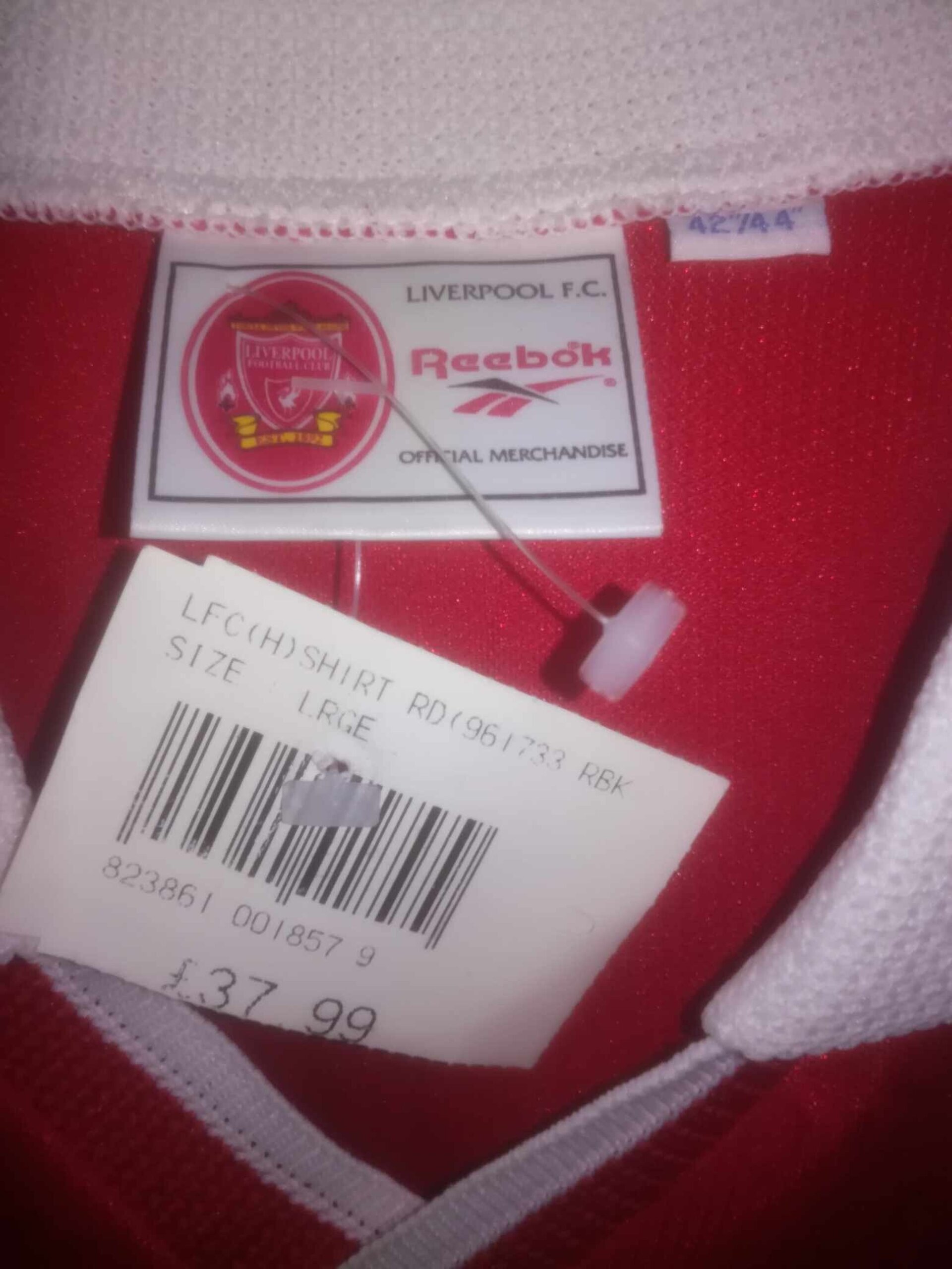 LIVERPOOL 1996-1998 BNWT Size 42/44 - 2
