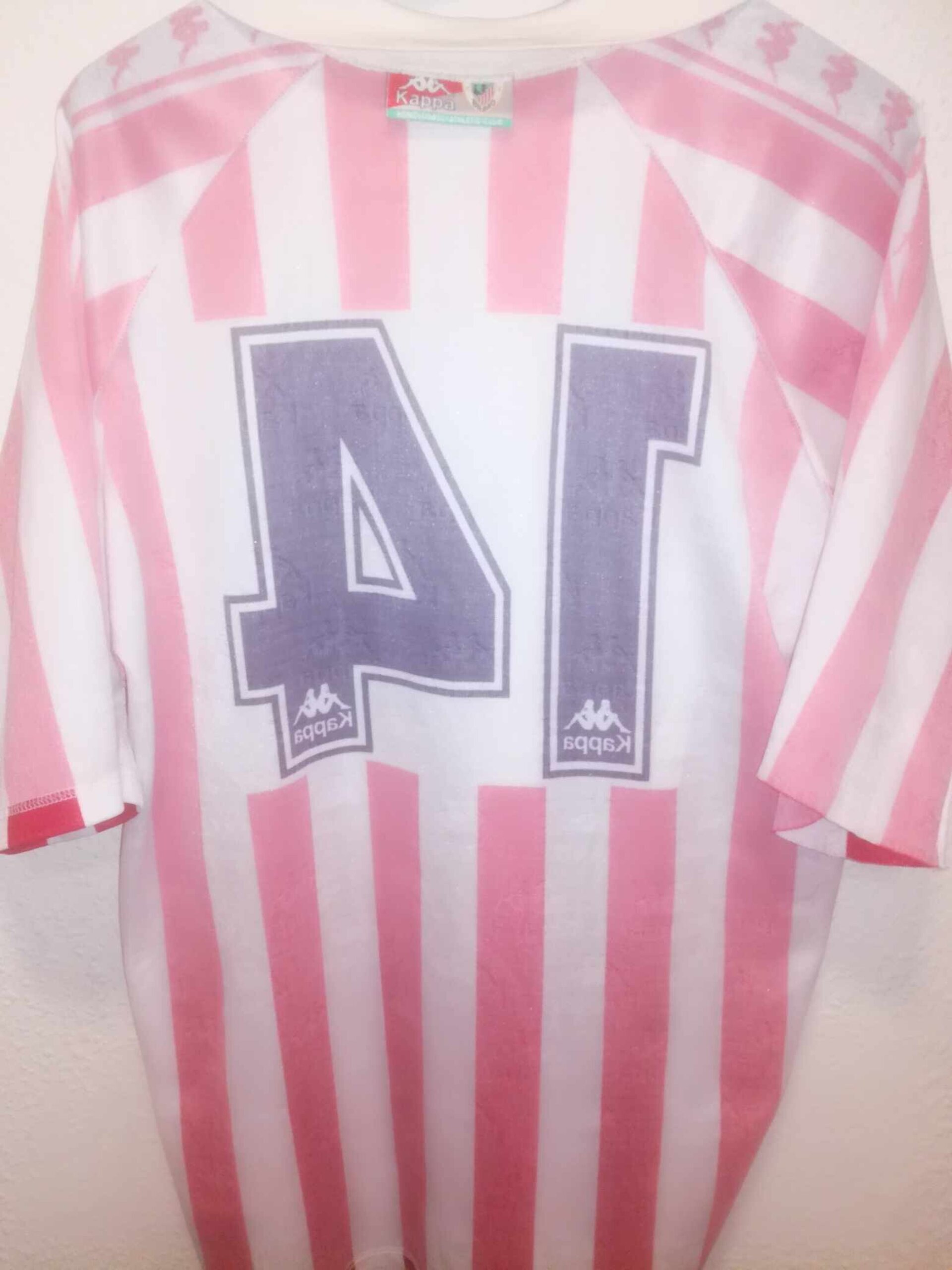 ATHLETIC CLUB BILBAO 1994-1995 Mendiguren 14 Match Worn L - 3
