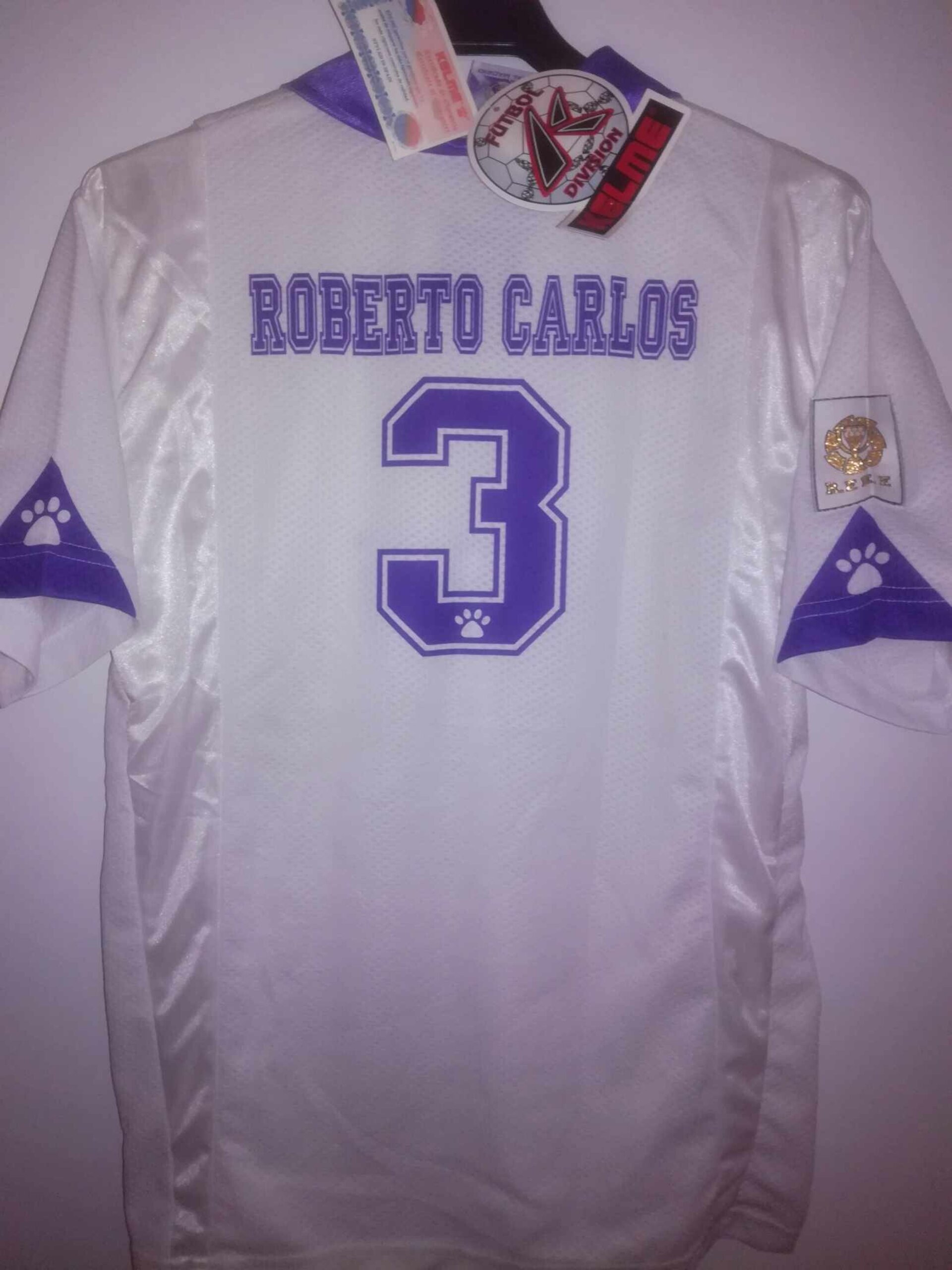 REAL MADRID 1997-1998 Roberto Carlos 3 BNWT XL Kids - 1