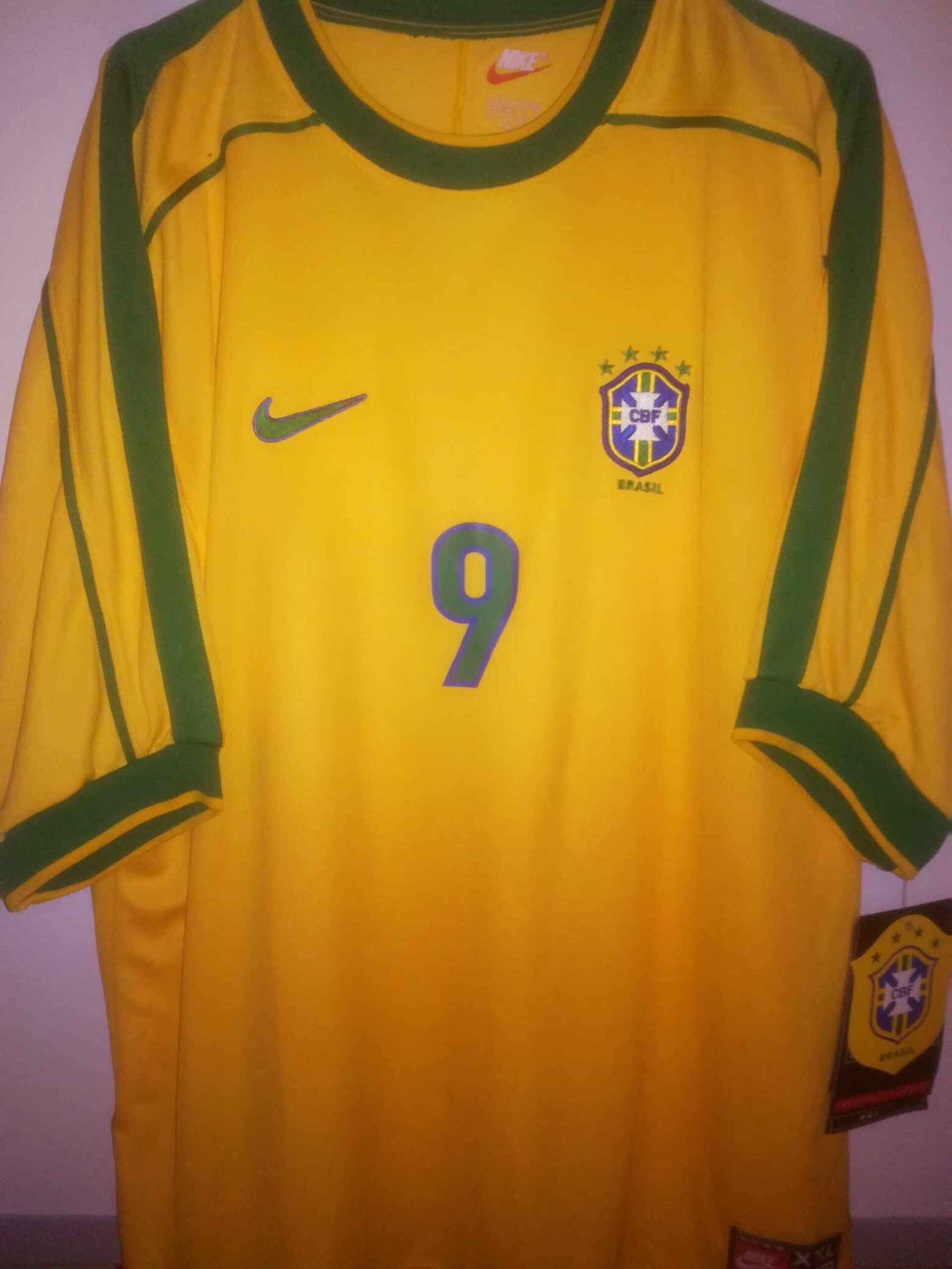 BRAZIL 1998 World Cup BNWT Ronaldo 9 XXL - 2