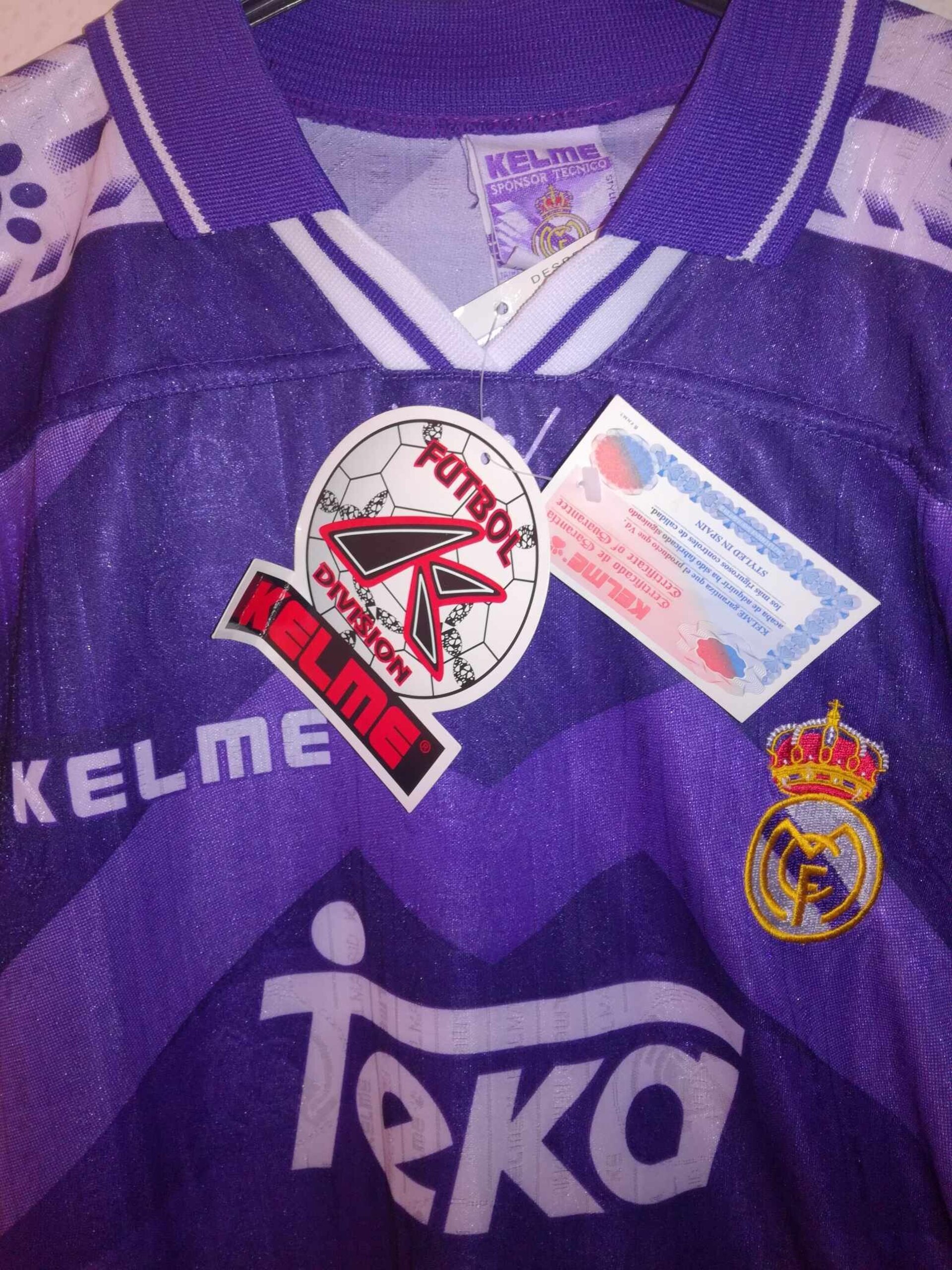 REAL MADRID 1996-1997 BNWT away number 4 L - 6