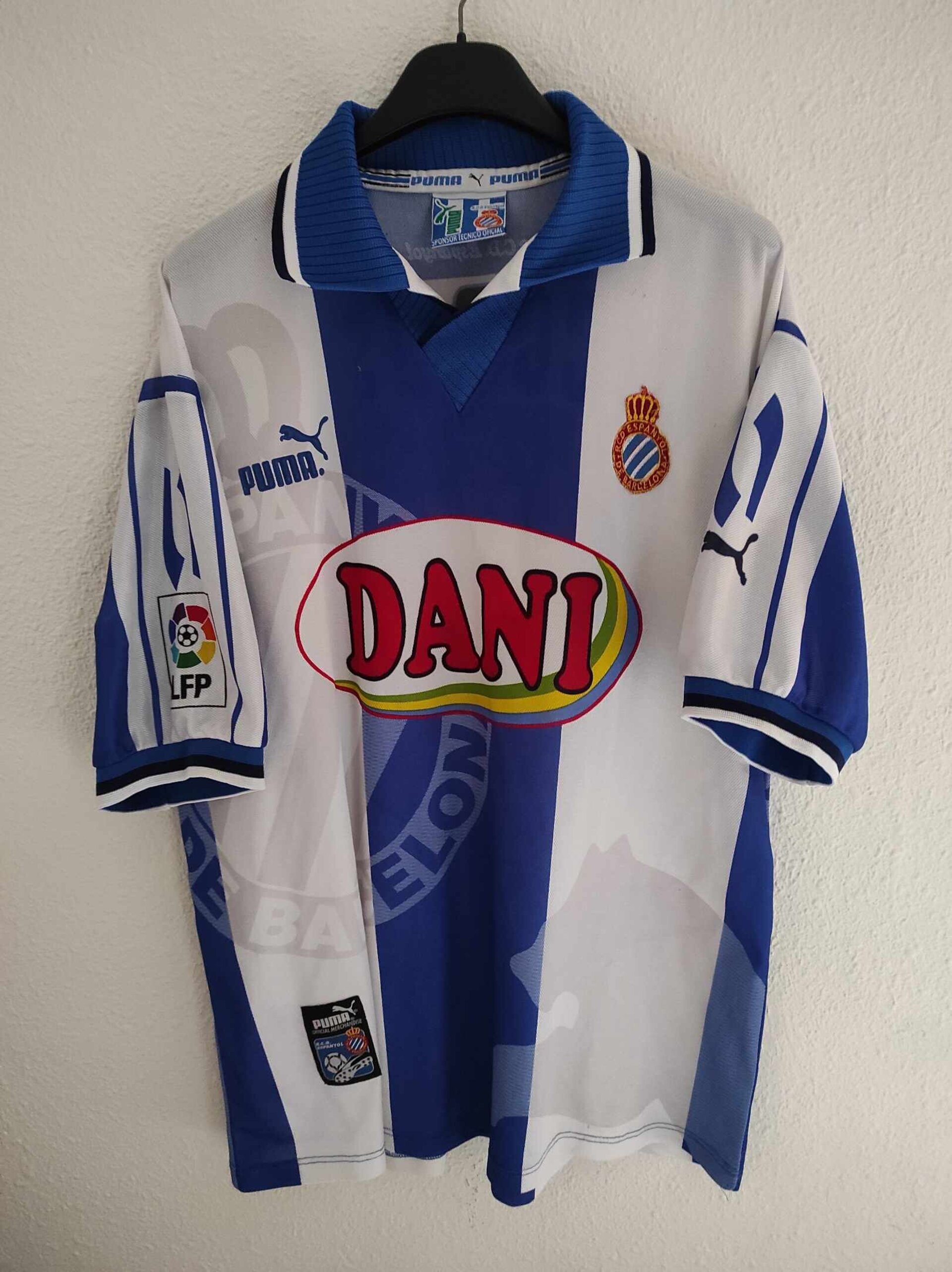 ESPANYOL 1996-1997 Cobos 7 Match Worn XL - 2