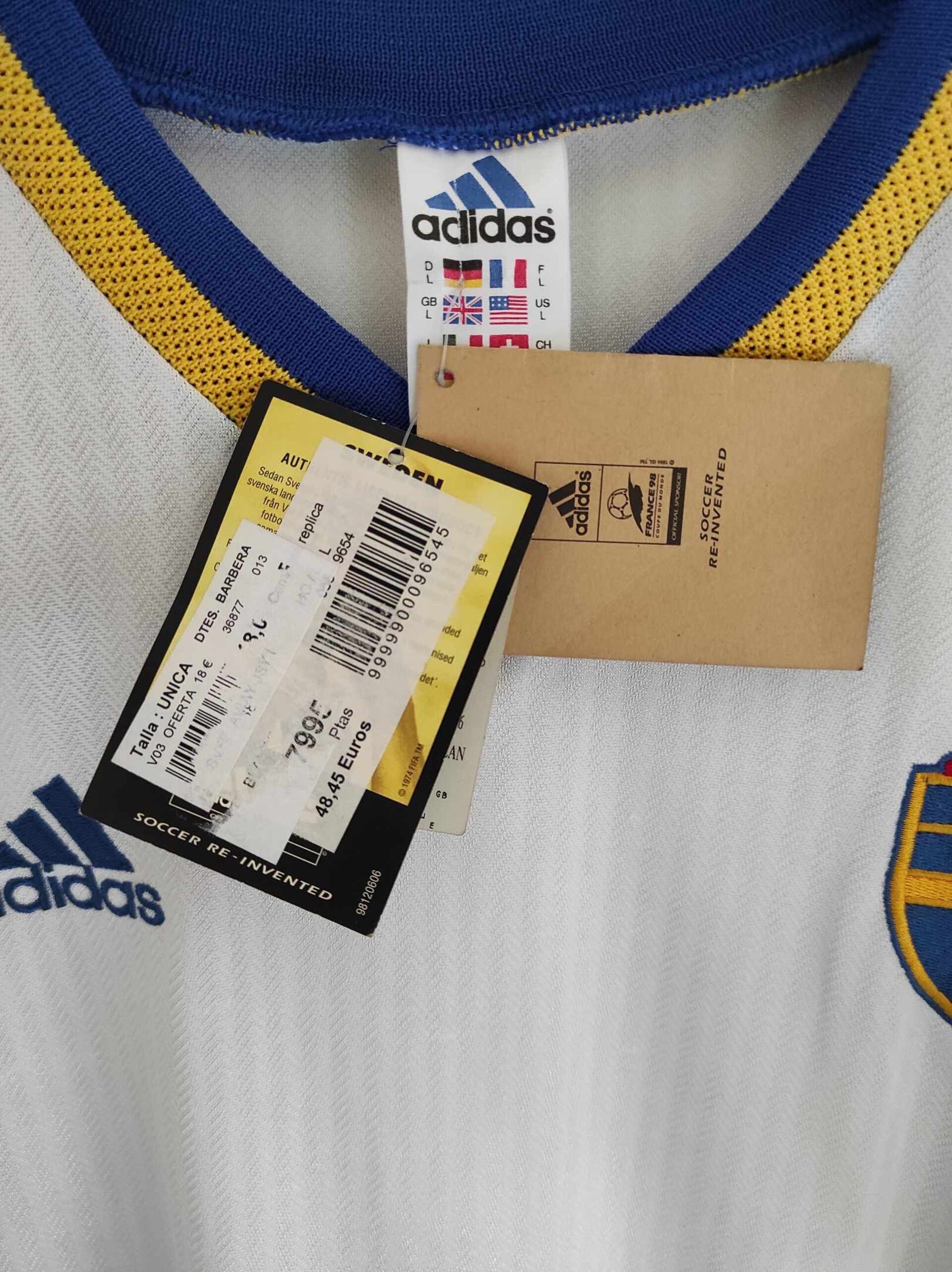 SWEDEN 1998 away BNWT L - 3