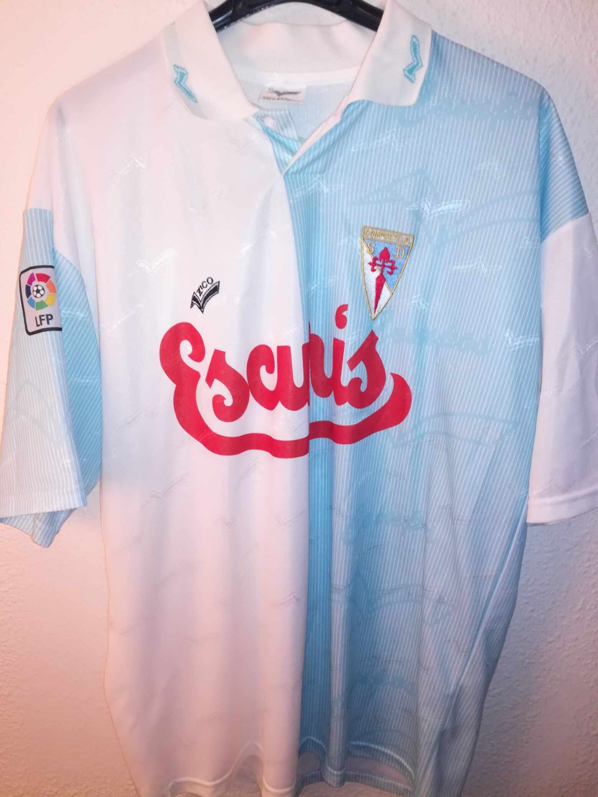 SD COMPOSTELA 1995-1996 Villena 2 Match Worn XL - 2