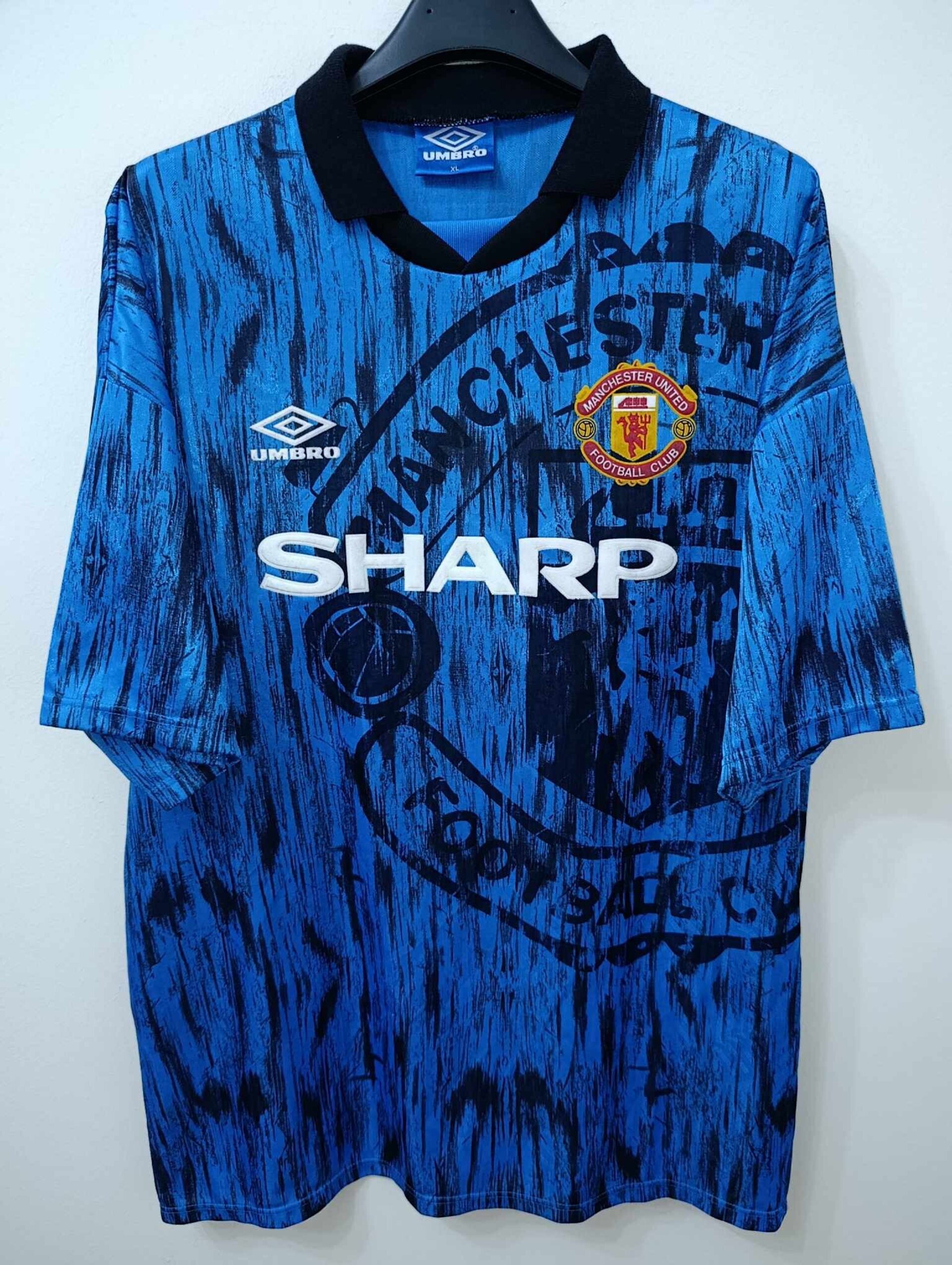MANCHESTER UNITED 1992-1993 away number 10 XL - 1