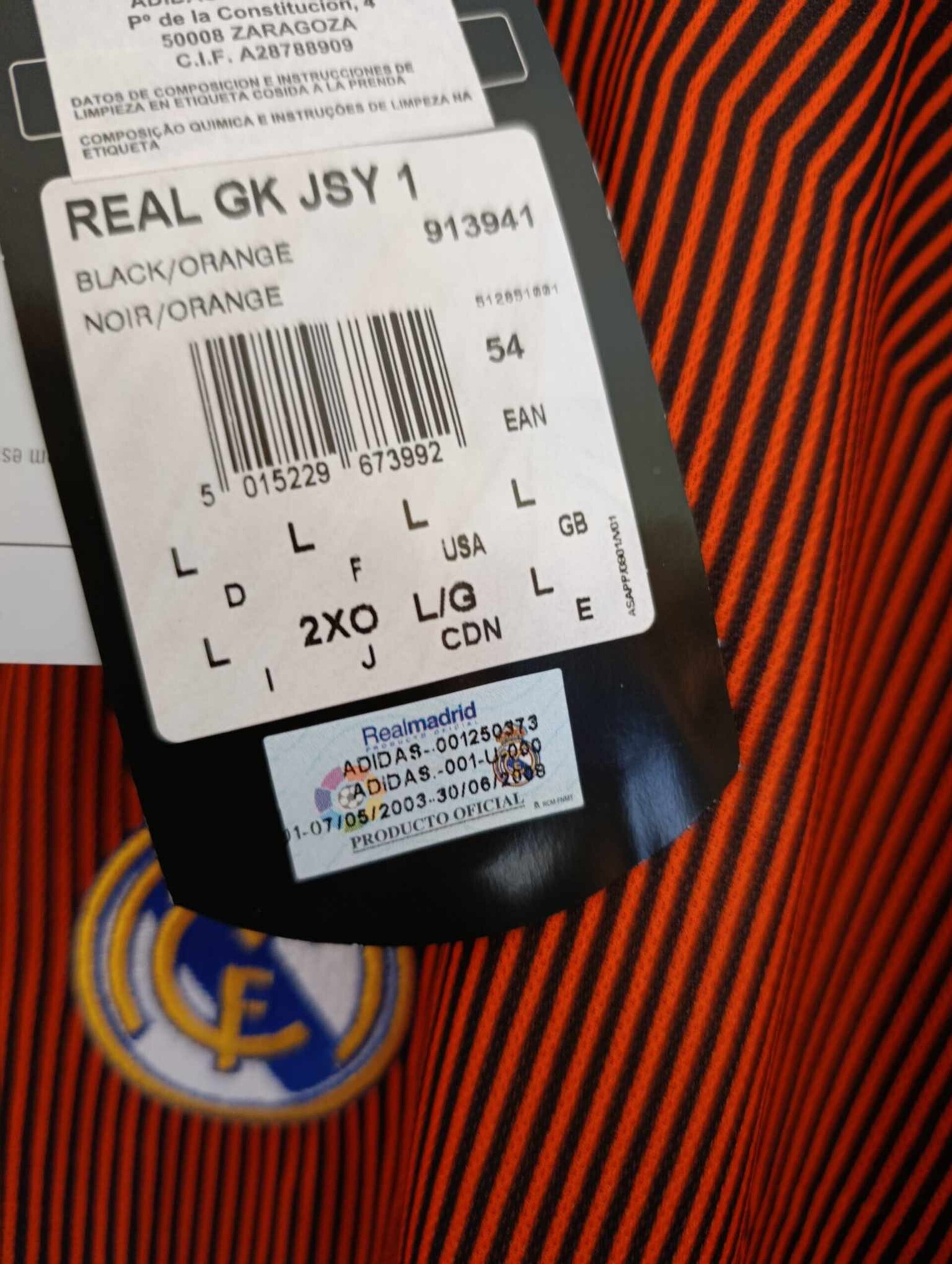 REAL MADRID 2003-2004 BNWT Goalkeeper L - 3