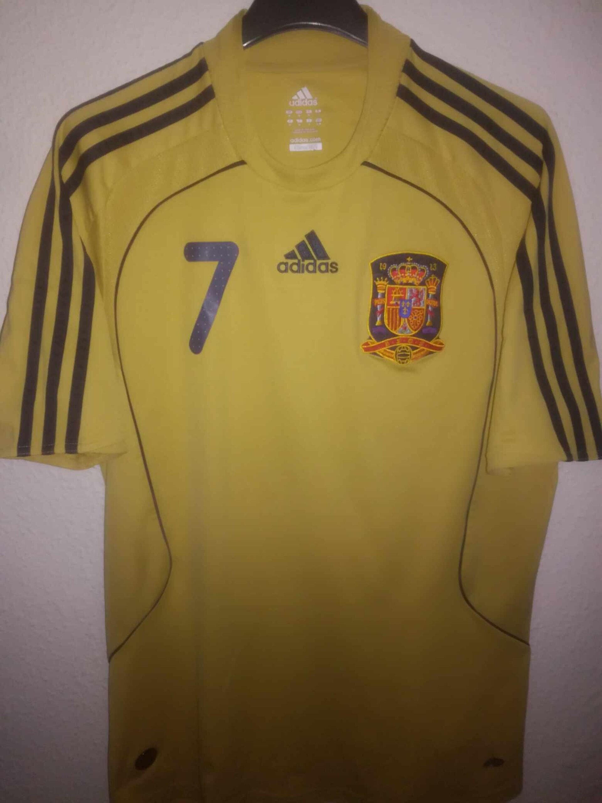 SPAIN 2008 EURO away David Villa 7 M - 2