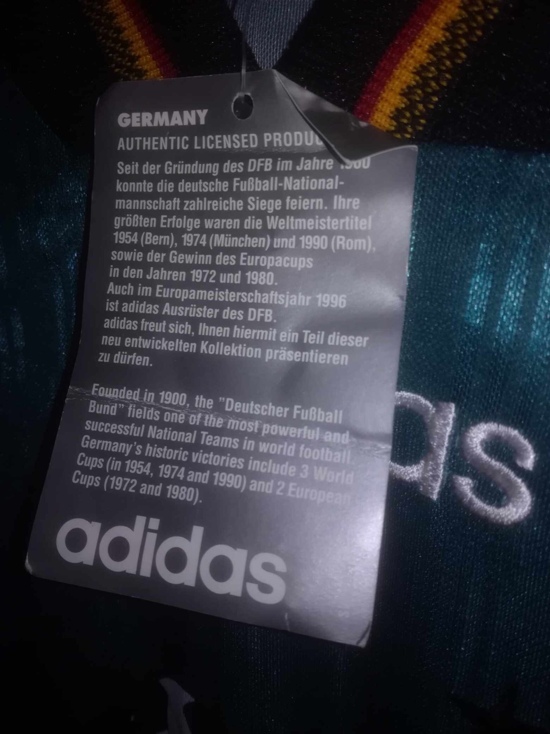 GERMANY 1996 EURO BNWT away XXL - 4