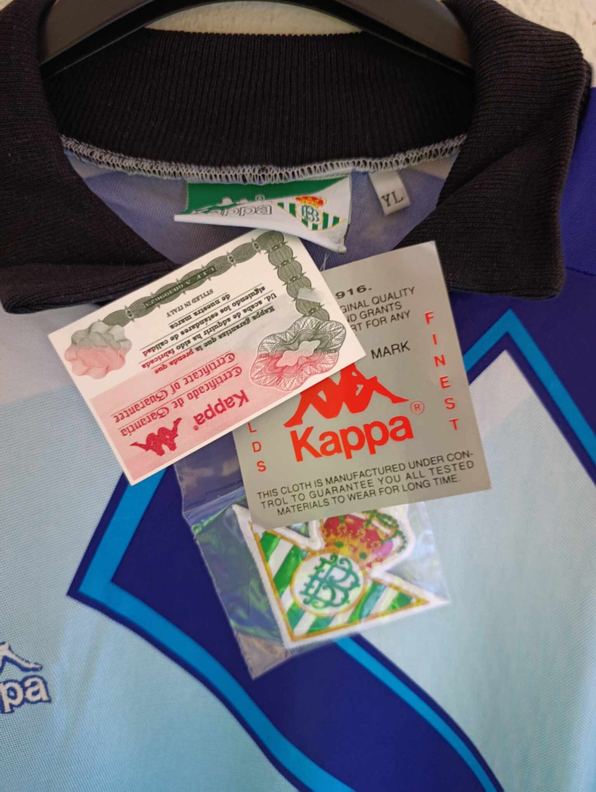 REAL BETIS 1995-1996 Goalkeeper BNWT Size YL - 2