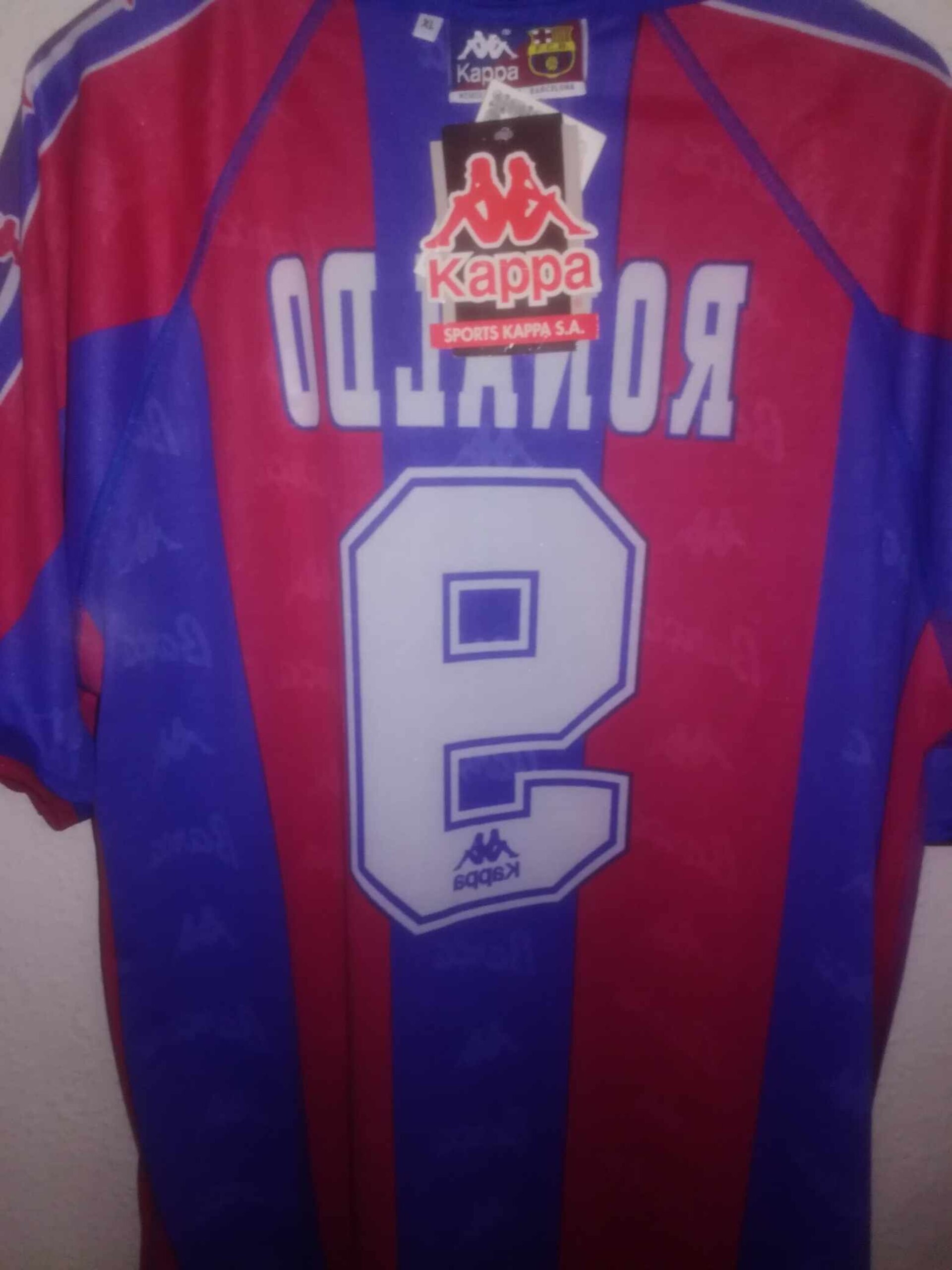 FC BARCELONA 1996-1997 Ronaldo 9 BNWT XL - 3