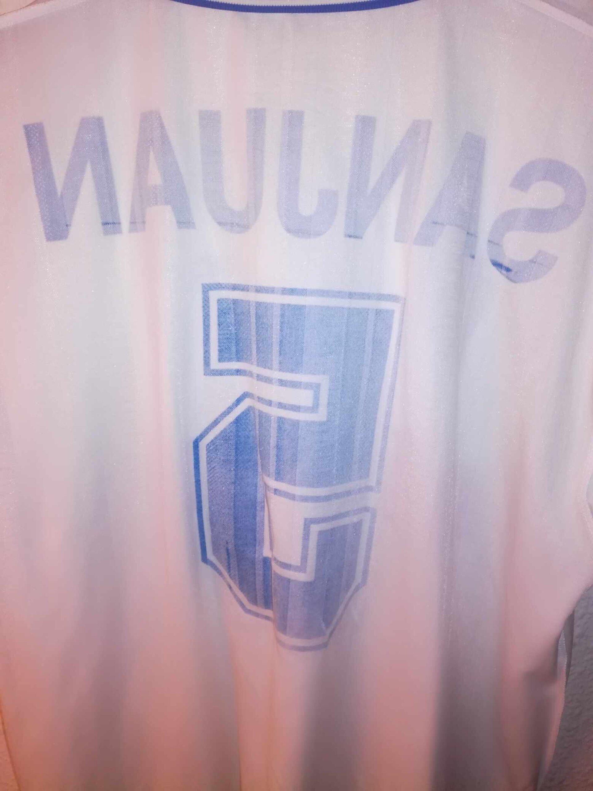 REAL ZARAGOZA 1995-1996 Sanjuan 5 Match Worn XL - 3