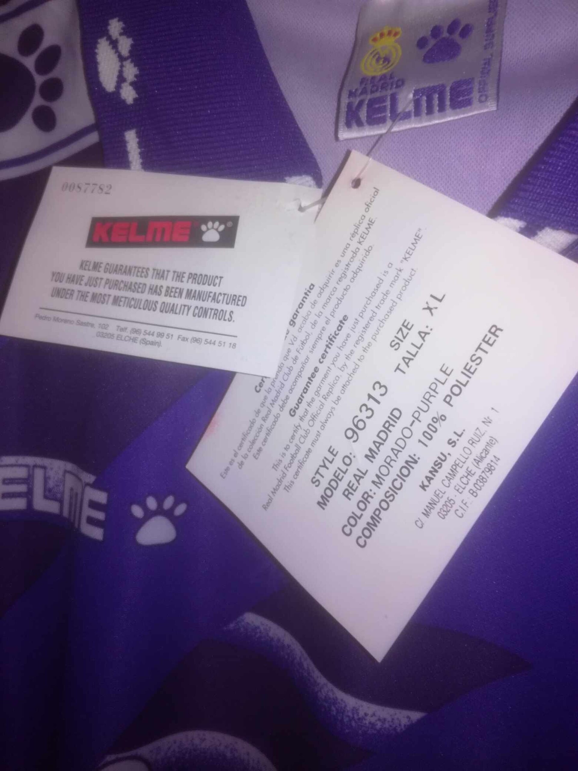 REAL MADRID 1994-1995 away BNWT XL - 3