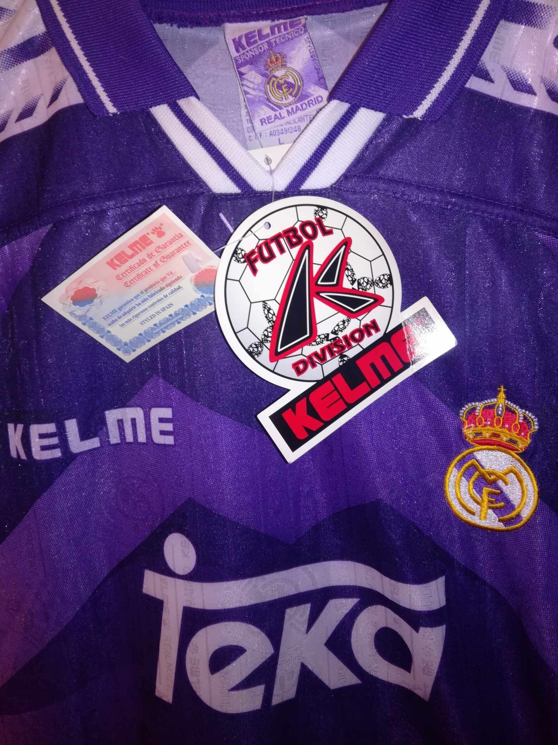 REAL MADRID 1996-1997 BNWT number 11 away L - 6
