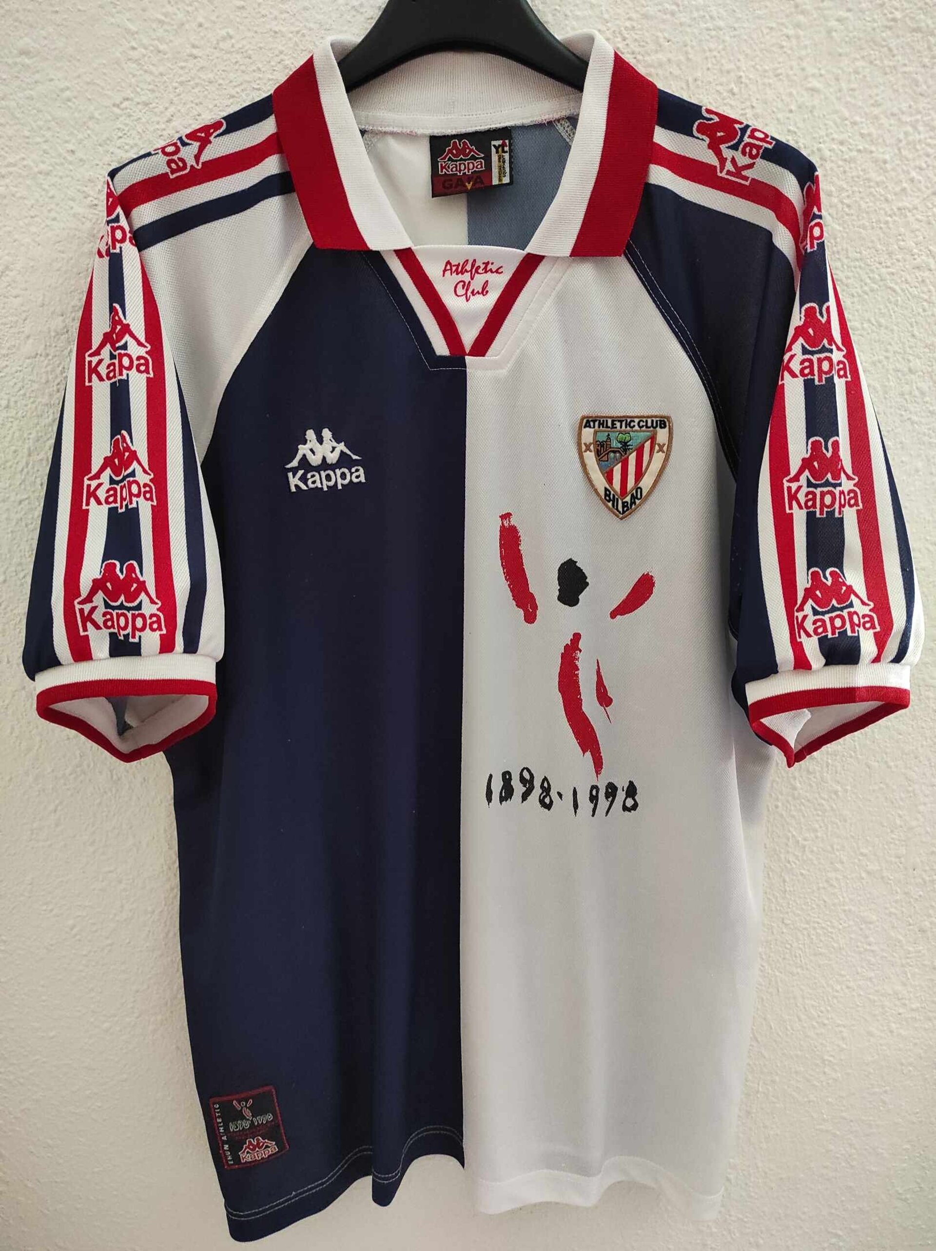 ATHLETIC CLUB BILBAO 1997-1998 away Centenary Size YL - 1