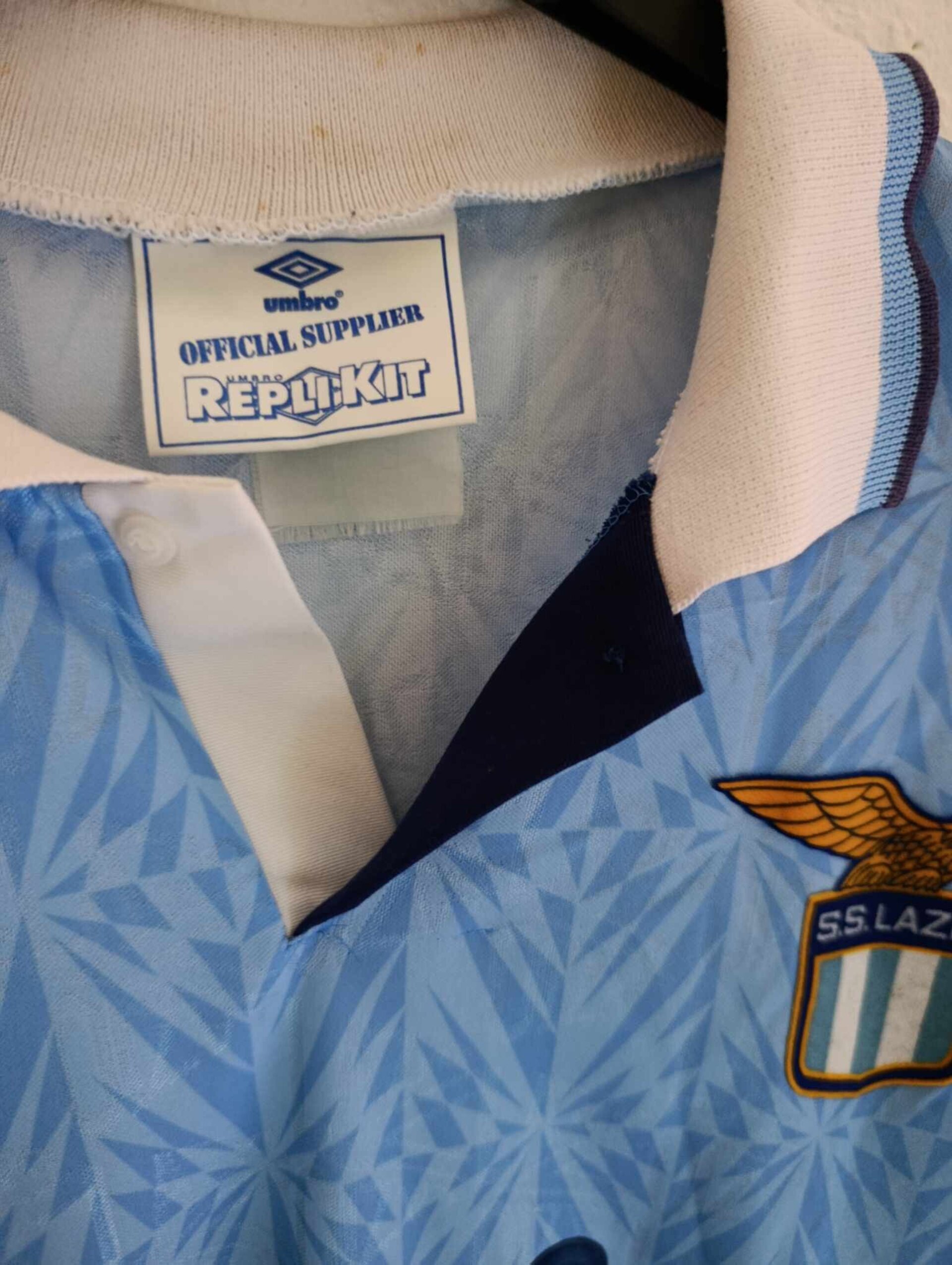 SS LAZIO 1991-1992 number 9 Match Worn XL - 5